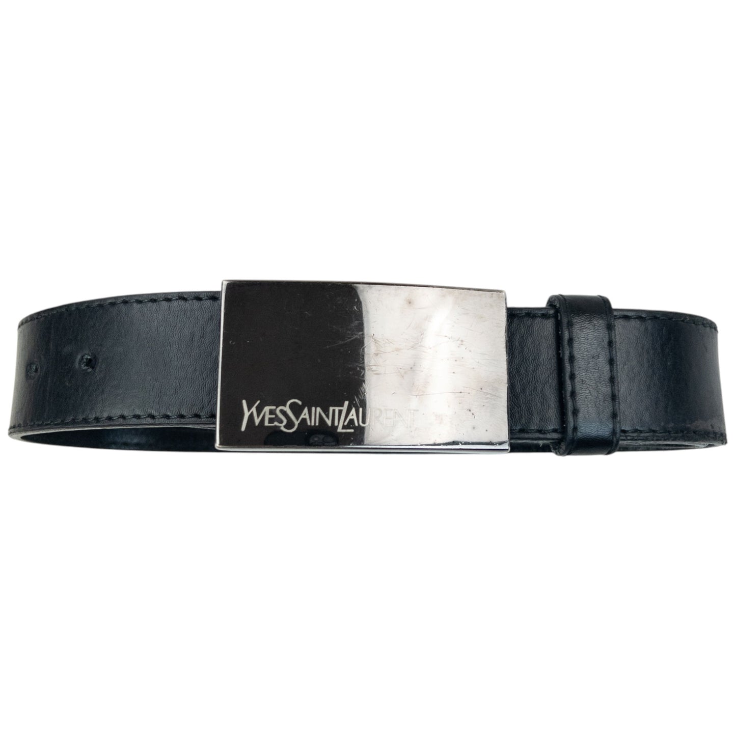 Vintage 2000s YSL Yves Saint Laurent Leather Belt Size M