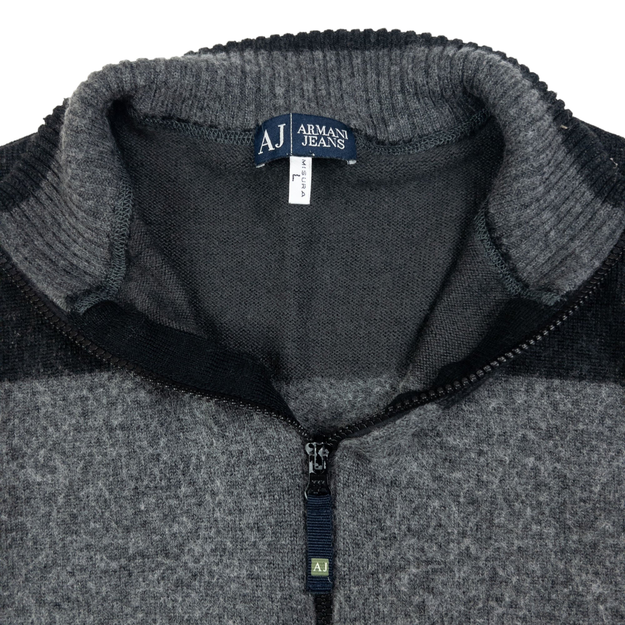 Vintage Armani Jeans Zip Up Jumper Size XS