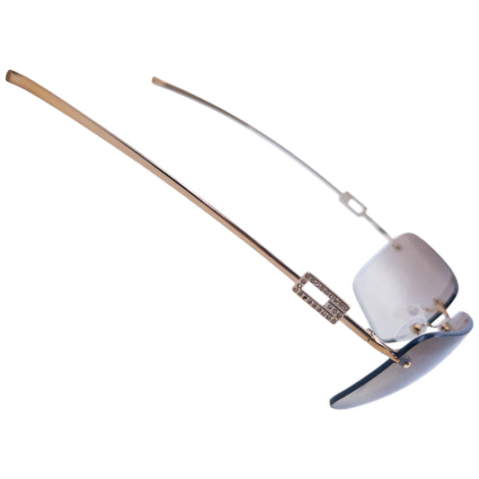 Vintage 2000s Gucci Diamanté Rimless Sunglasses