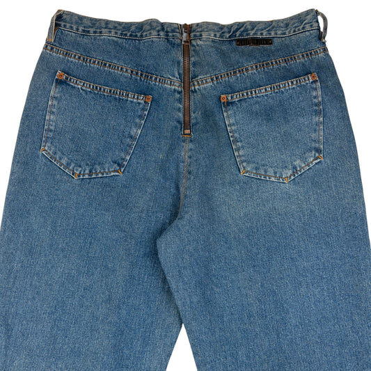 Vintage Jean Paul Gaultier Jean's Zip Back Denim Jeans Size W35