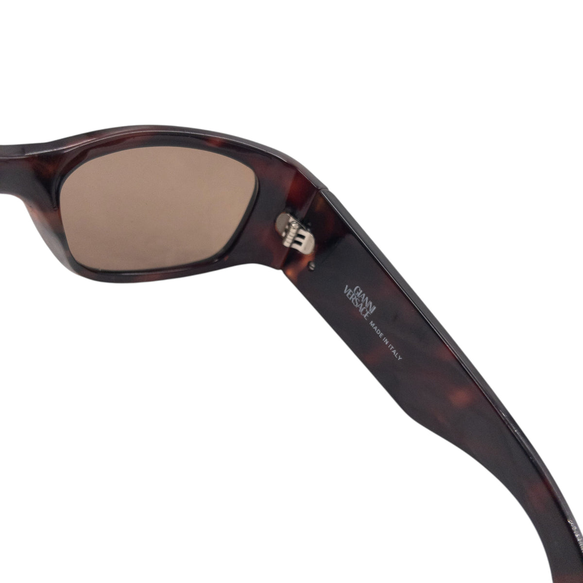 Vintage Gianni Versace zonnebril uit de jaren 90 met schildpadpatroon