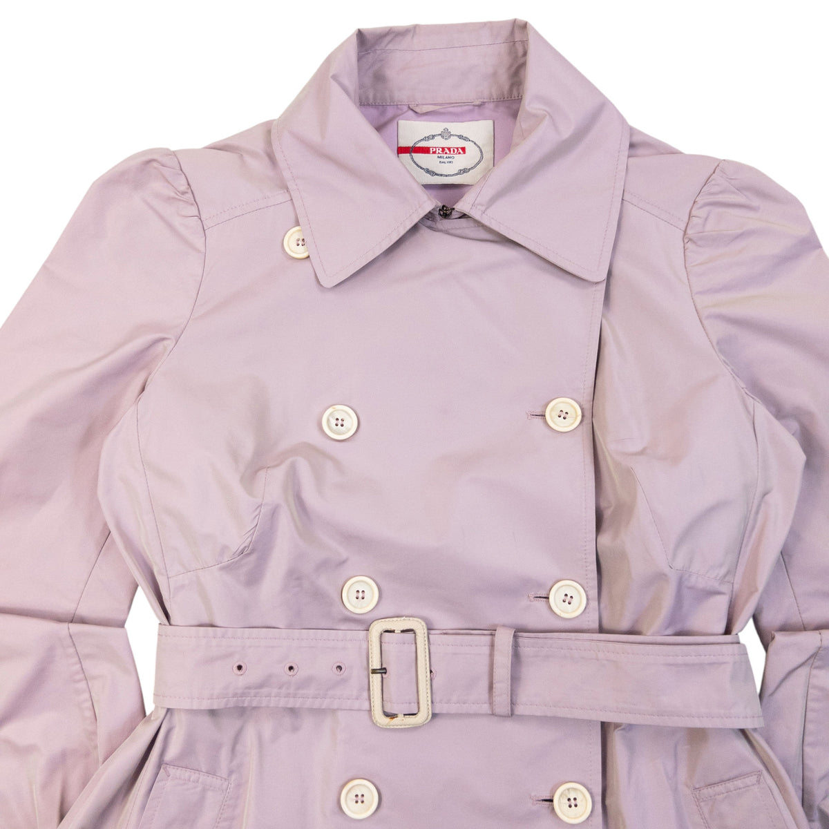 Vintage 2010 Prada Belt Waist Trench Jacket Womens Size M