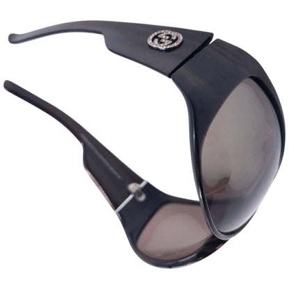 Vintage 2000s Gucci Diamanté Sunglasses in brown, photo 4