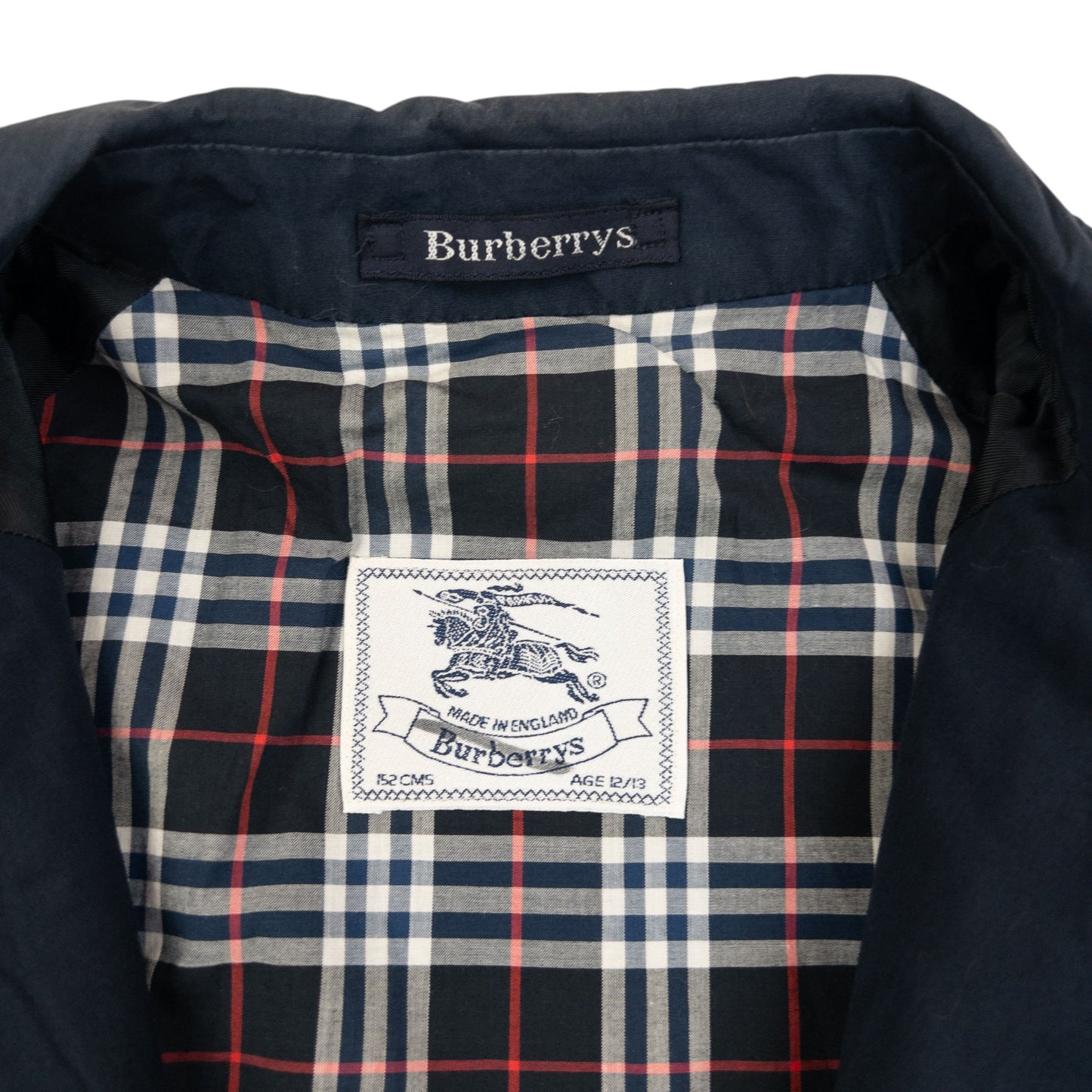Vintage 90s Burberry Nova Check Lined Trench Jacket Womens Size L