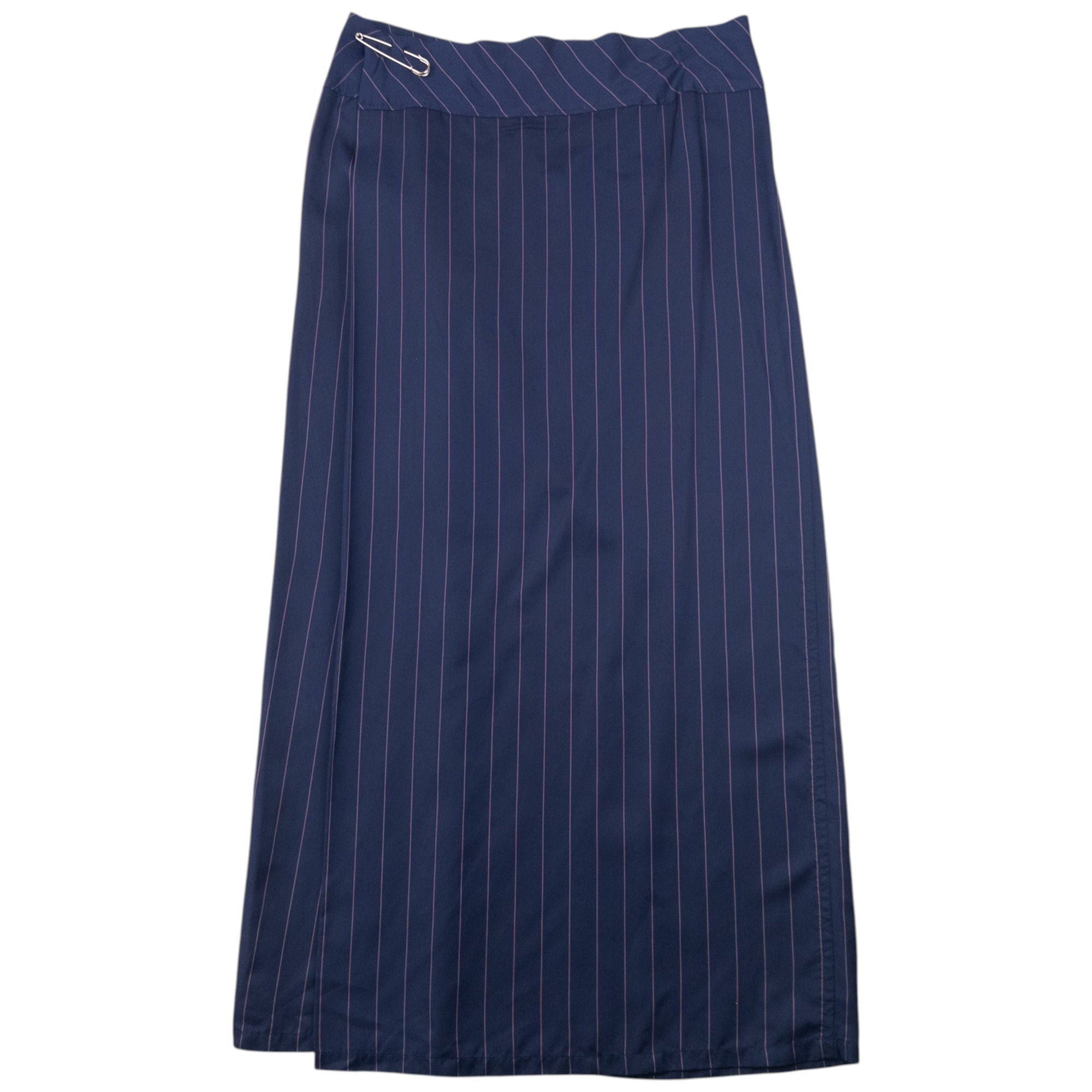 Vintage Yohji Yamamoto Striped Cupro Skirt Womens Size W32