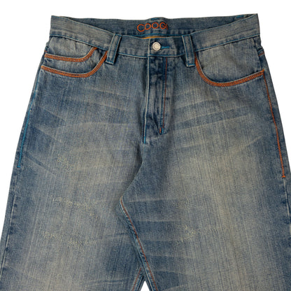 Vintage Coogi Embroidered Landscape Denim Jeans Size W38