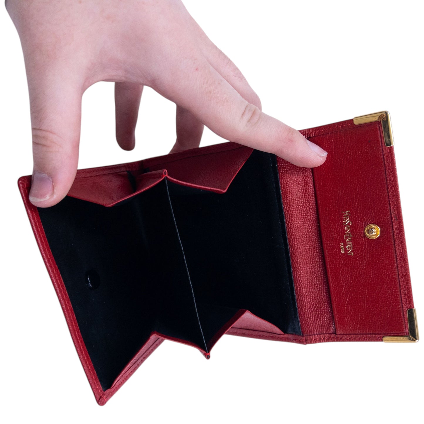 Vintage 90s YSL Yves Saint Laurent Leather Wallet
