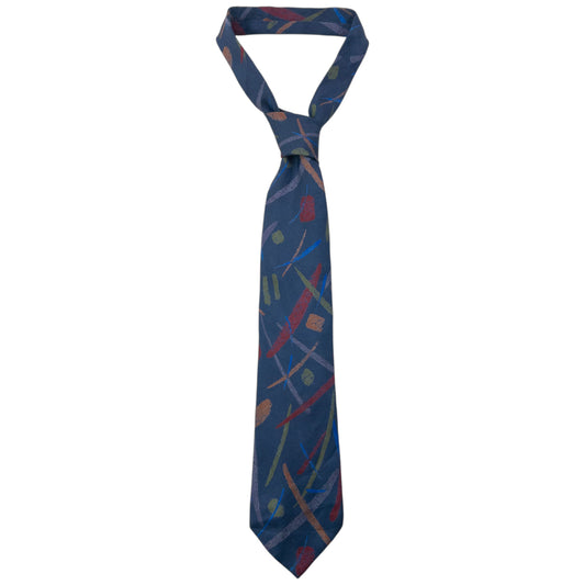 Vintage 90s Issey Miyake Pattern Silk Tie