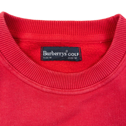 Vintage 90s Burberry Golf Embroidered Sweatshirt Womens Size M