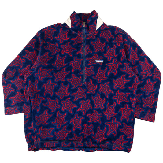 Vintage Patagonia Turtle Print Half Zip Fleece Sweatshirt Size S
