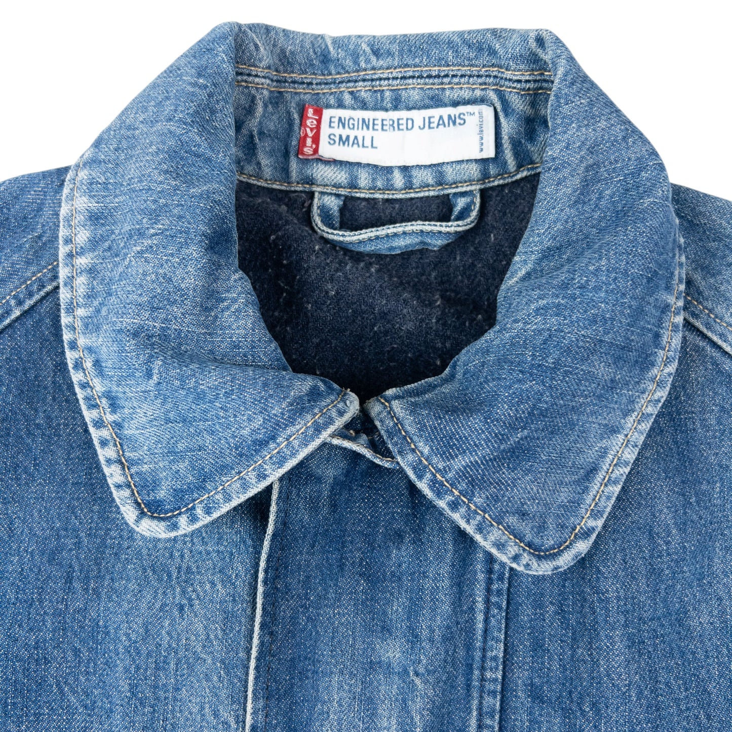 Vintage 2000s Levi's Engineered Garments Denim Trench Jacket Size M
