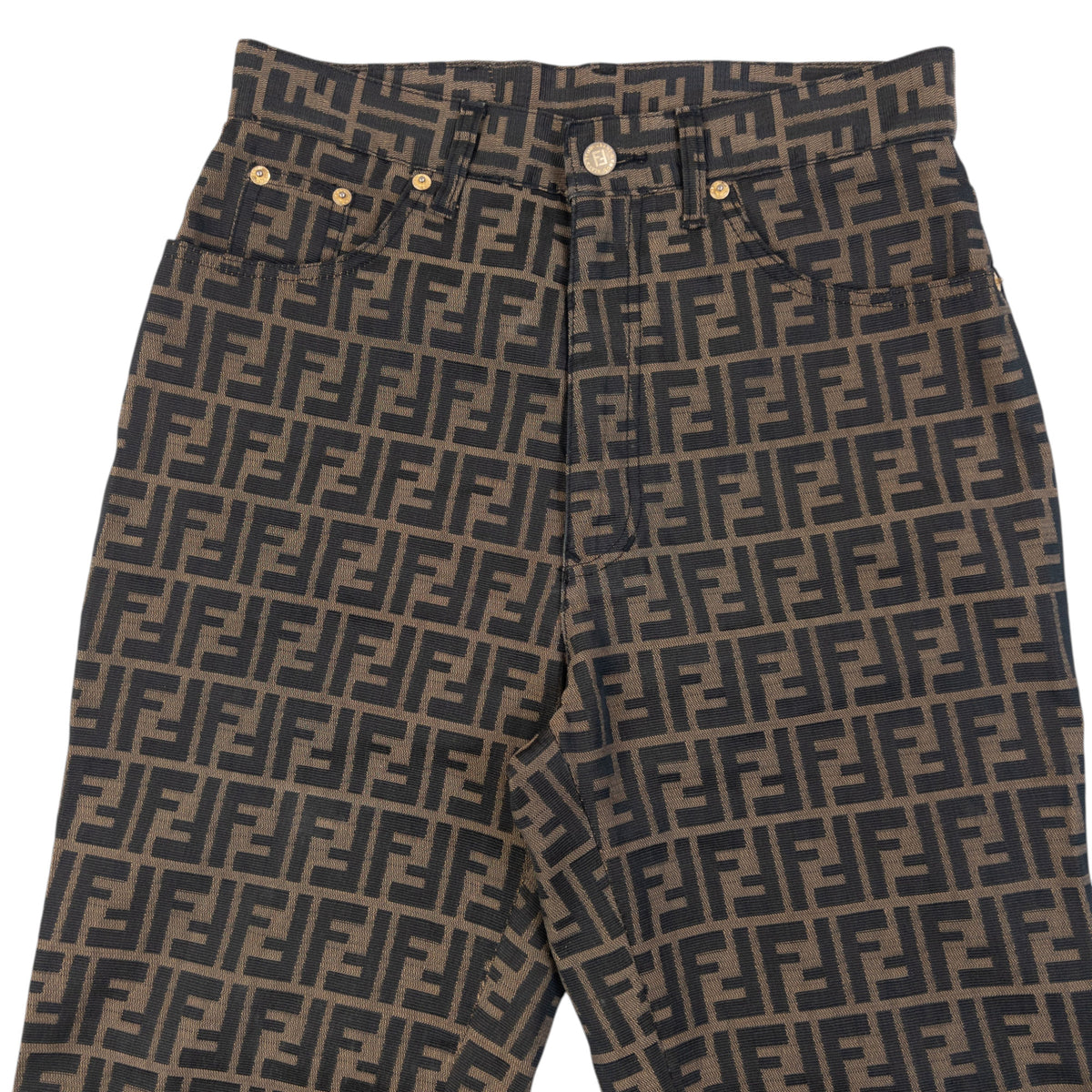 Vintage 90s Fendi Monogram Trousers Womens Size W28