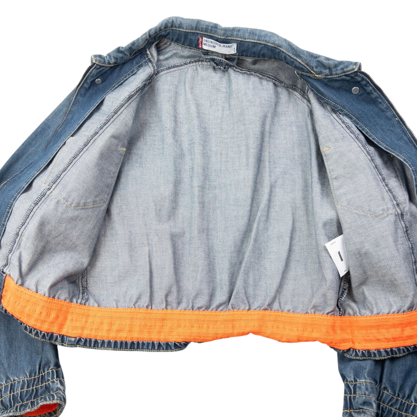 Vintage 2000s Levi's Zip Up Cropped Denim Jacket Womens Size M