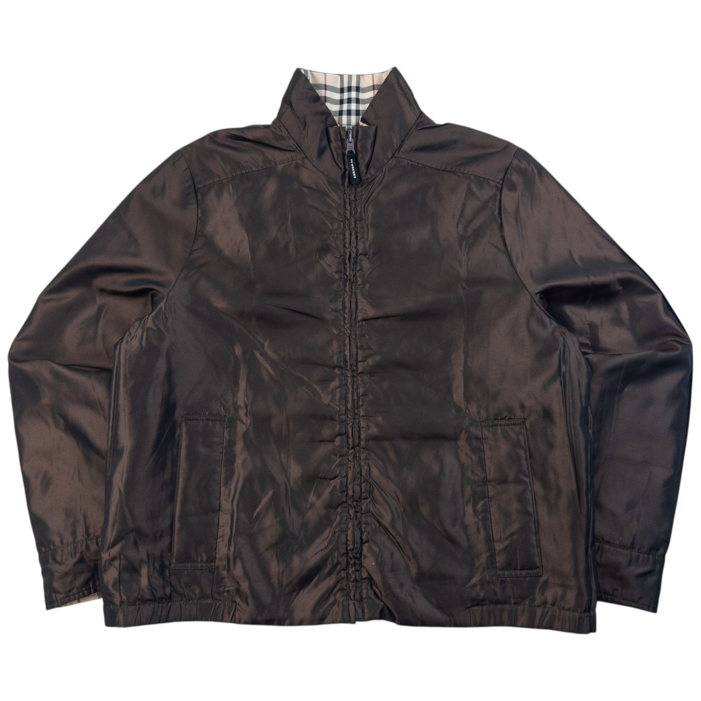 Vintage 2000s Burberry Nova Check Quilted Reversible Jacket Womens Size M