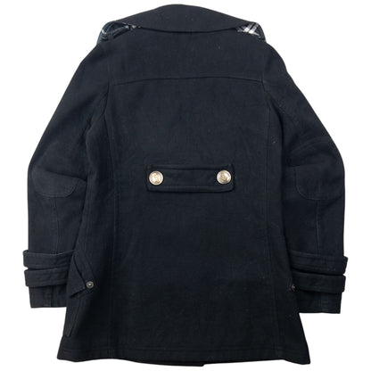 Vintage 2000s Burberry Blue Label Nova Check Lined Peacoat Jacket Womens Size M