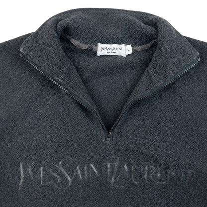 Vintage 2000s YSL Yves Saint Laurent Q Zip Fleece Sweatshirt Size M