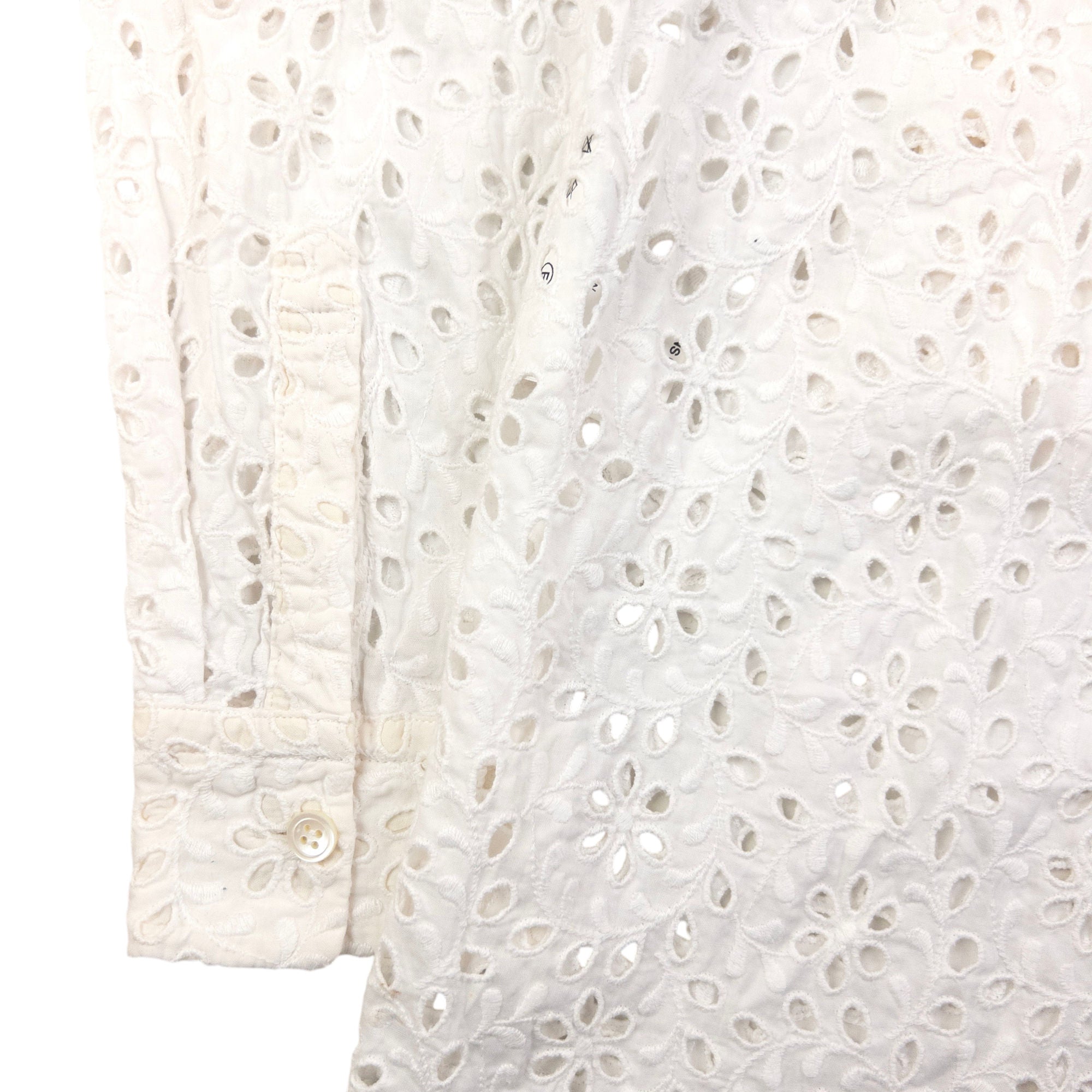 Vintage Comme Des Garçons Tricot Lace Flounce Shirt Womens Size S