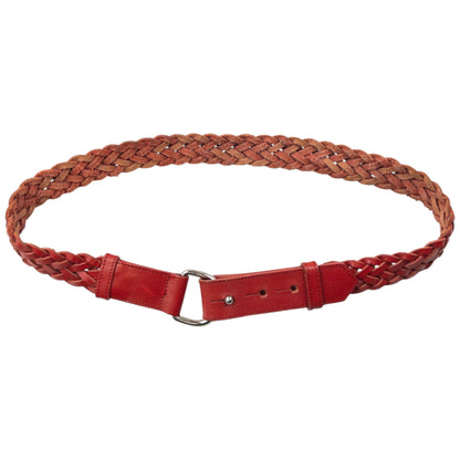 Vintage 90s Burberry Braided Leather Belt Size W28