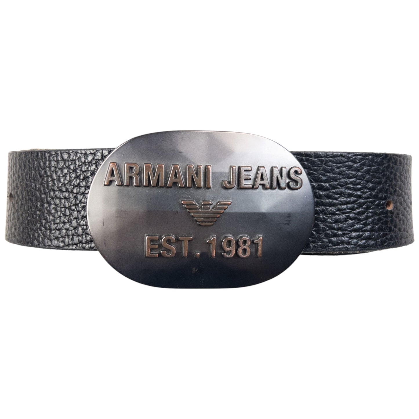 Vintage 2000s Armani Jeans Leather Belt Size XL