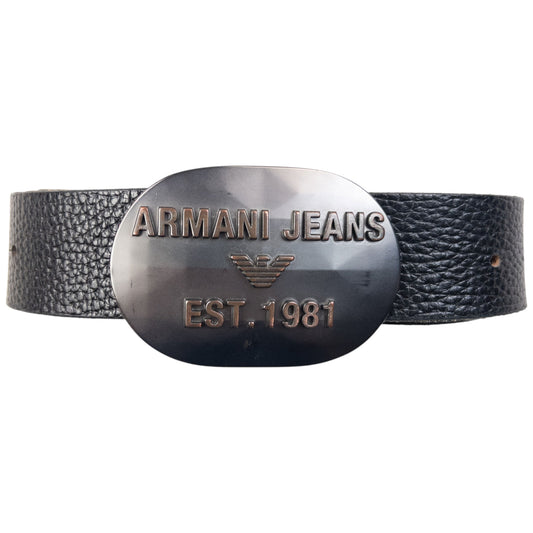 Vintage 2000s Armani Jeans Leather Belt Size XL