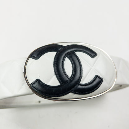 Vintage 2005 Chanel Embossed Leather Belt Size L