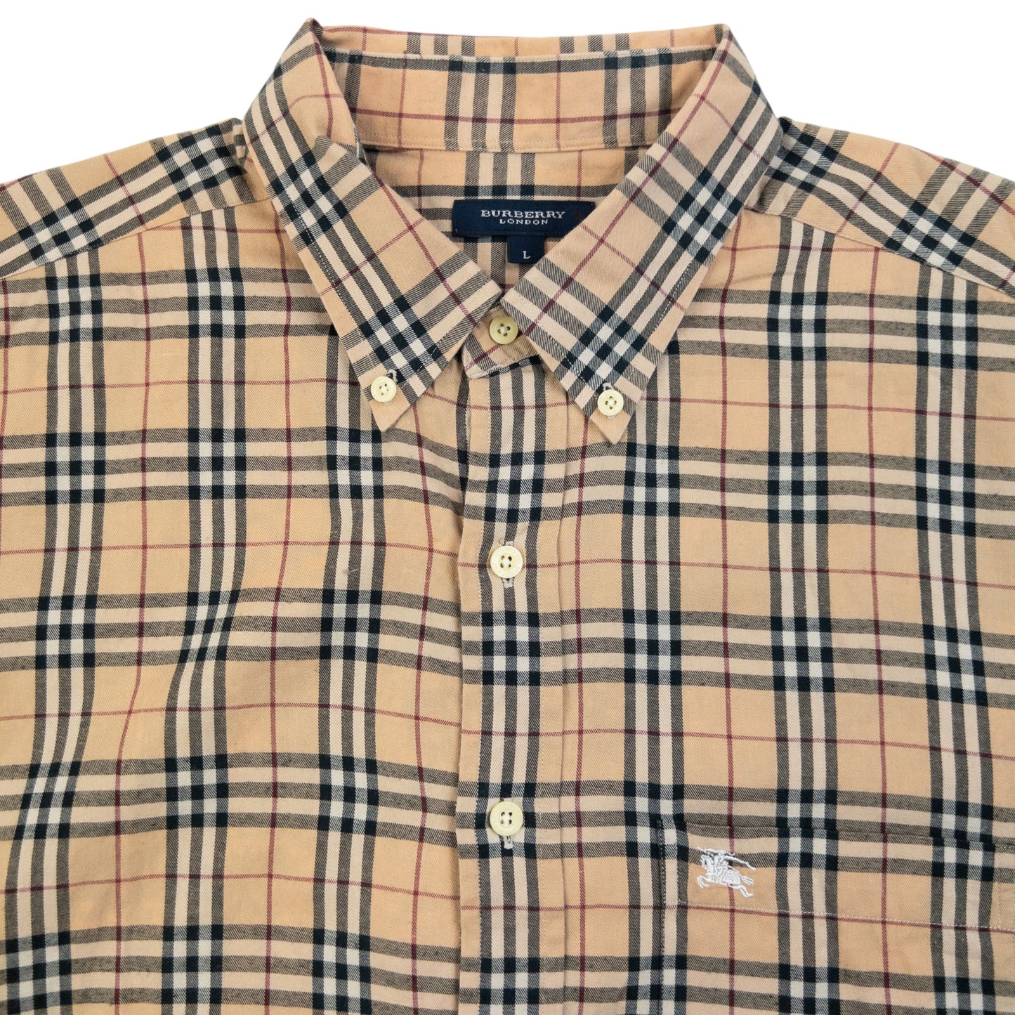 Vintage 2000s Burberry Nova Check Long Sleeve Button Up Shirt Size L