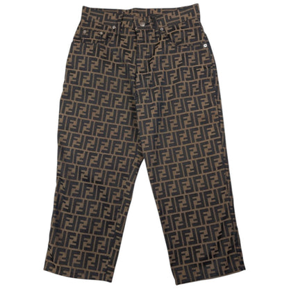 Vintage Fendi Monogram High Waisted Cropped Trousers Size W26