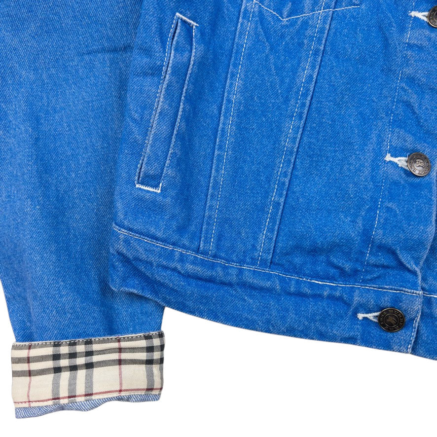Vintage Burberry Button Up Denim Jacket Womens Size S