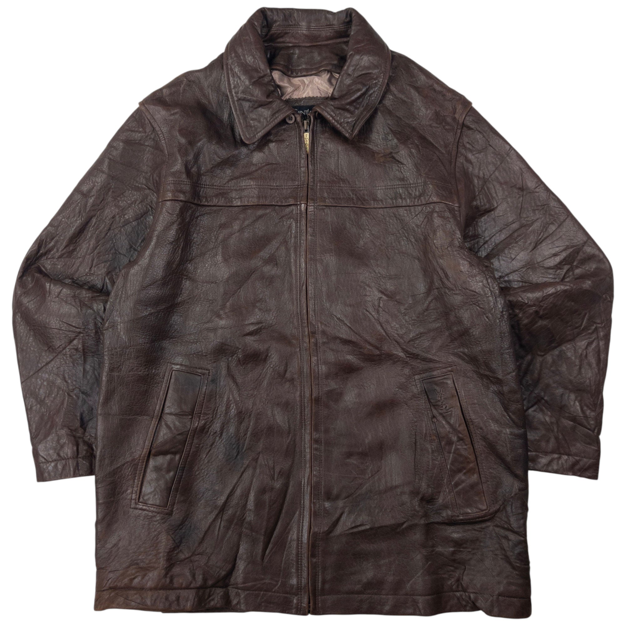 Vintage YSL Yves Saint Laurent Leather Jacket Size M