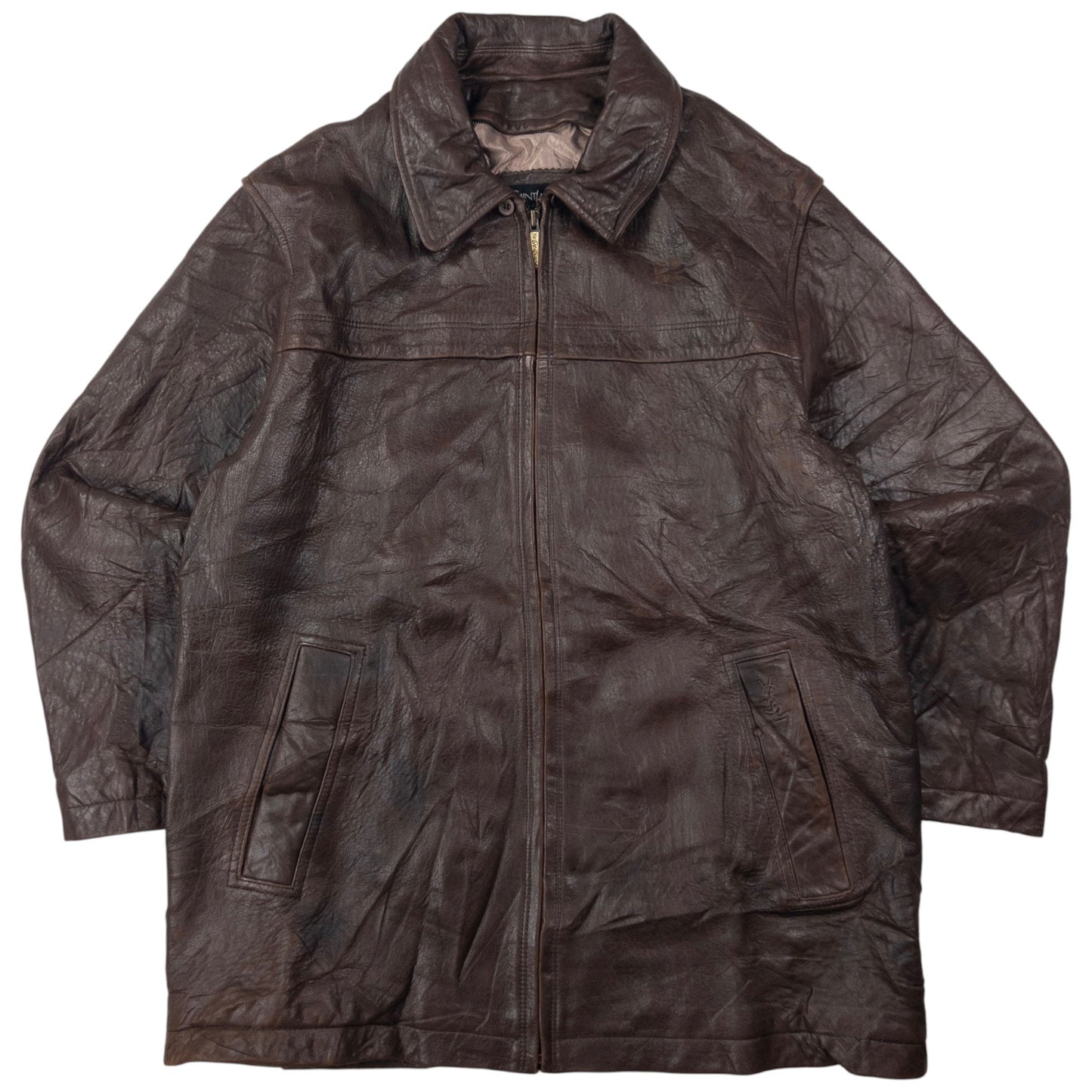 Vintage YSL Yves Saint Laurent Leather Jacket Size M