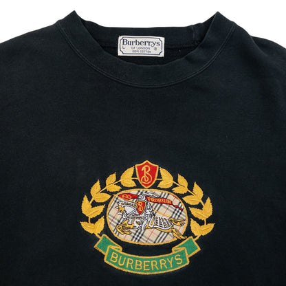 Vintage 90s Burberry Embroidered Sweatshirt Size S