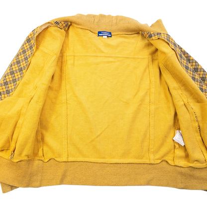 Vintage 2000s Burberry Blue Label Nova Check Zip Up Sweatshirt in yellow (cotton blend), photo 4