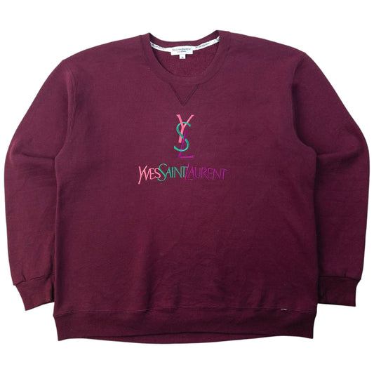Vintage 2000s YSL Yves Saint Laurent Embroidered Sweatshirt Size M