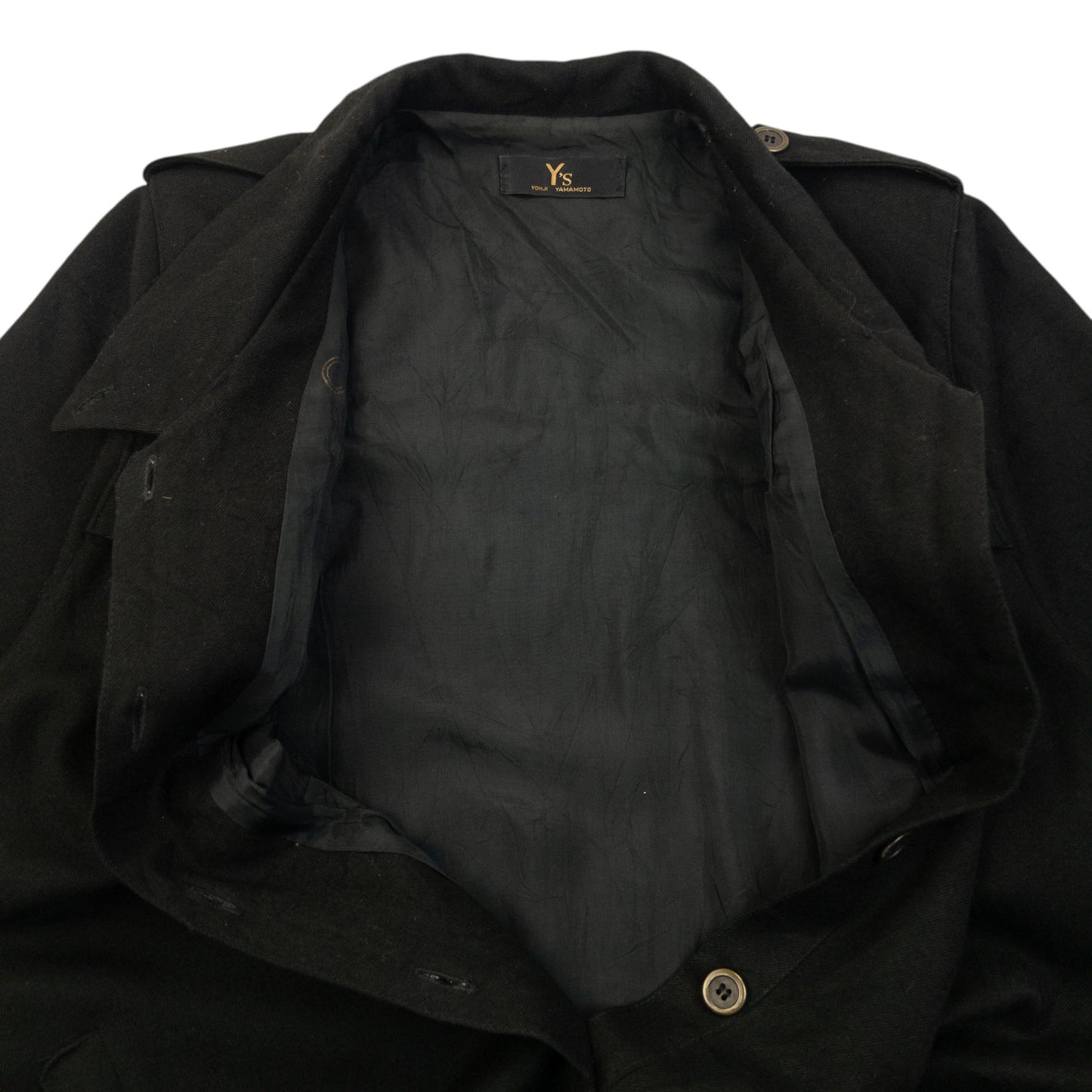Vintage 2000s Yohji Yamamoto Half Button Longline Jacket Womens Size XL