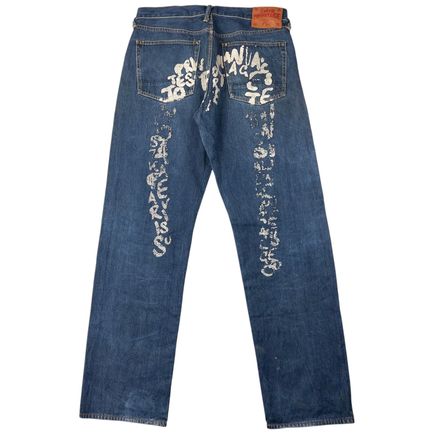 Vintage Evisu Painted Daicock Japanese Denim Jeans Size W33