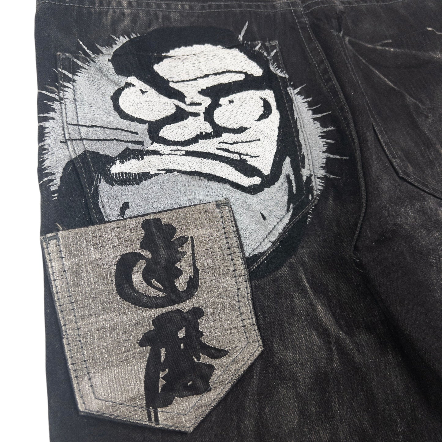 Vintage Big Train Embroidered Japanese Denim Jeans Size W29