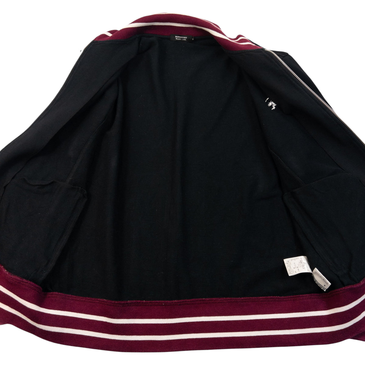 Vintage 2000s Burberry Black Label Zip Up Sweatshirt Size M
