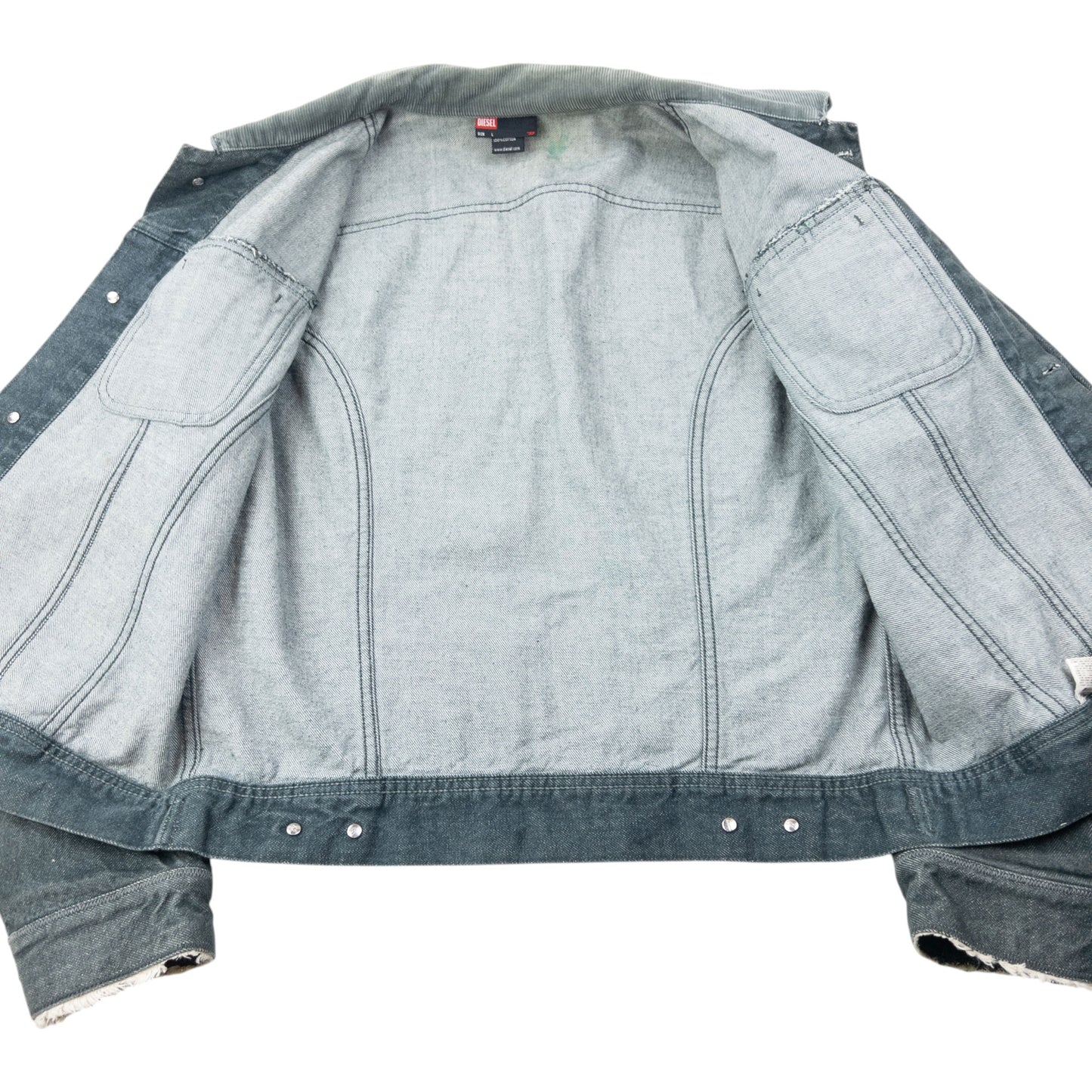 Vintage 2000s Diesel Cropped Button Up Denim Jacket Size S