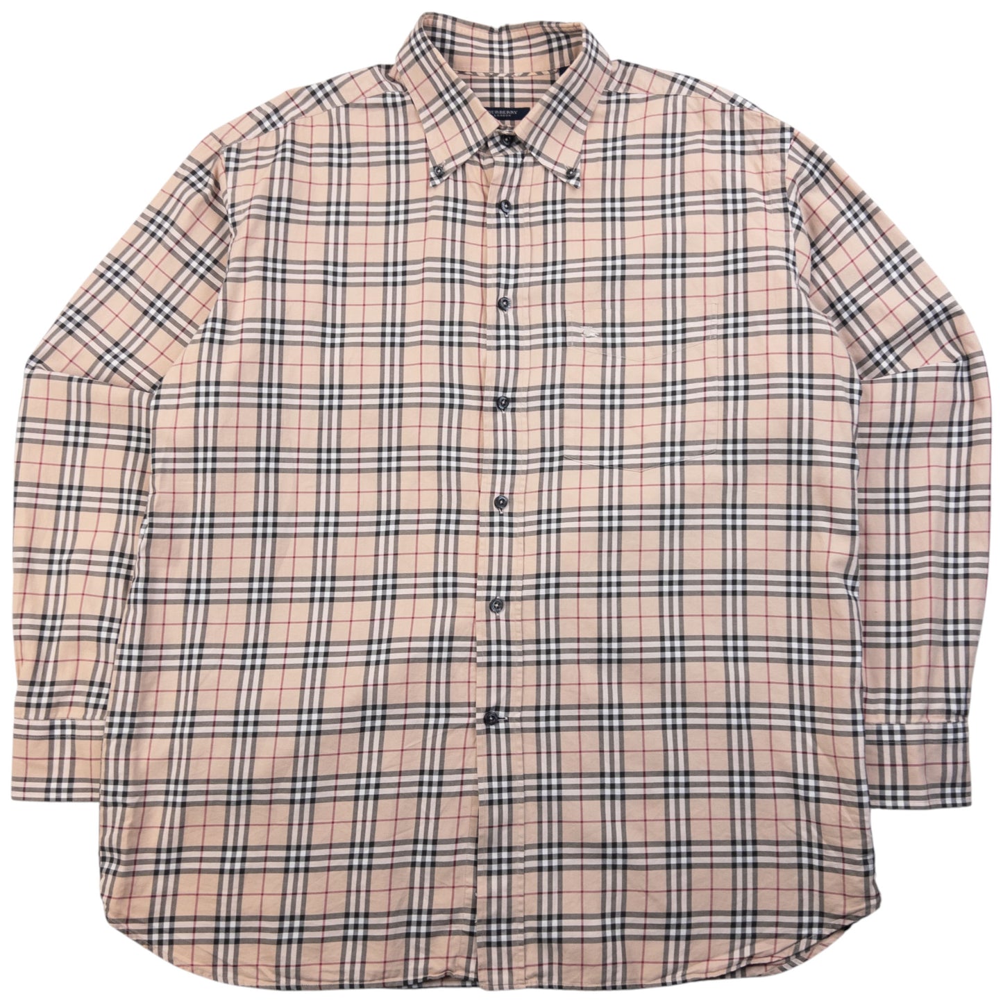 Vintage 2000s Burberry Nova Check Long Sleeve Button Up Shirt Size XL