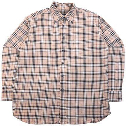 Vintage 2000s Burberry Nova Check Long Sleeve Button Up Shirt Size XL