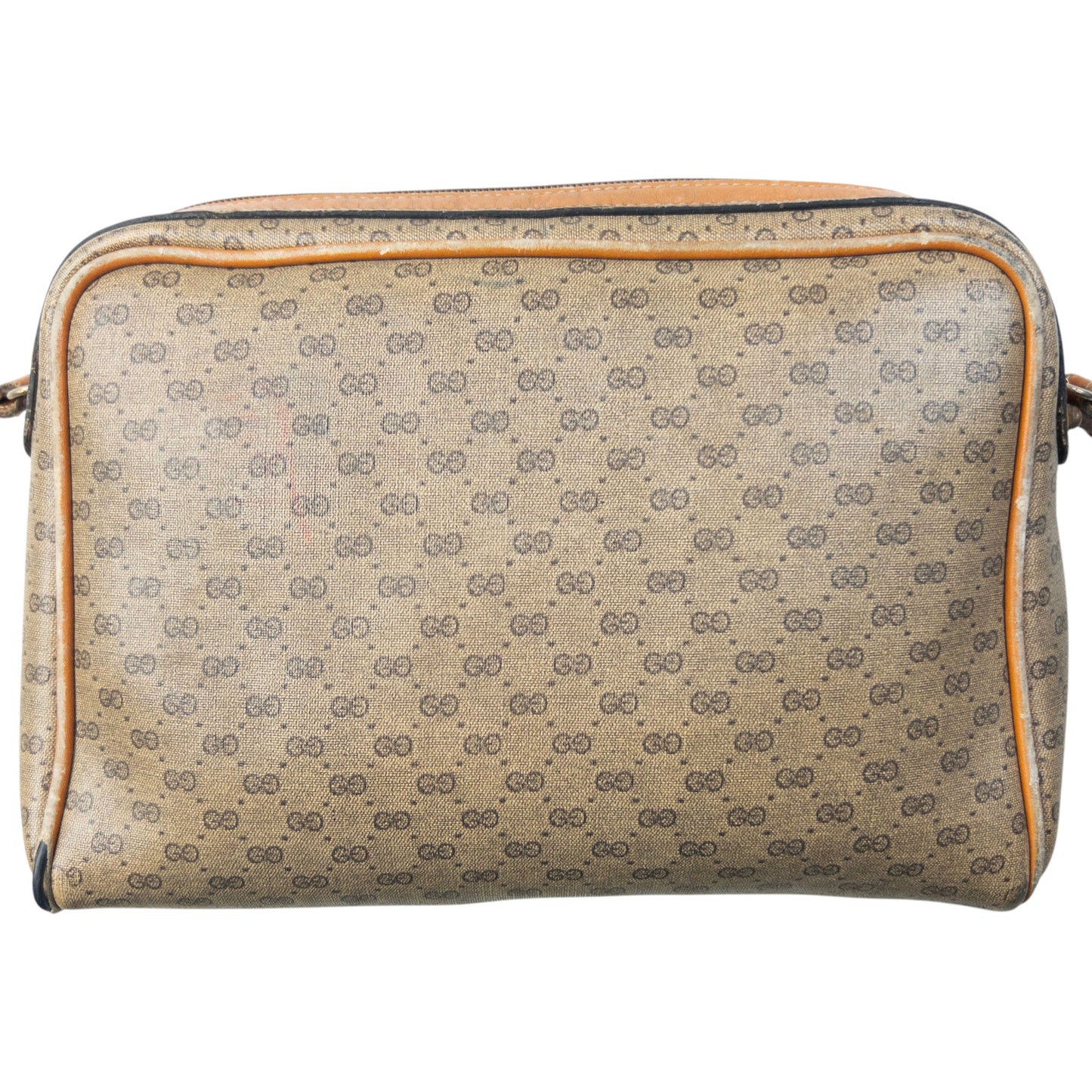 Vintage 80s Gucci Monogram Leather Crossbody Bag