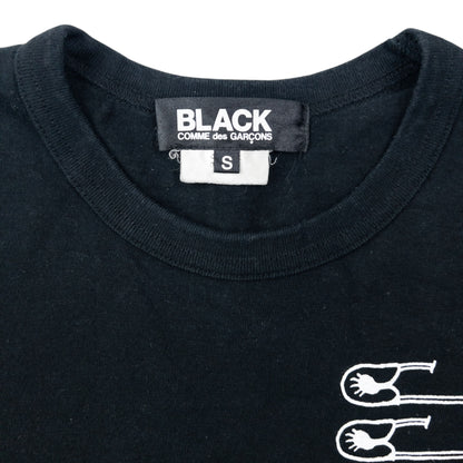 Comme Des Garçons BLACK Safety Pin Graphic T Shirt Womens Size S
