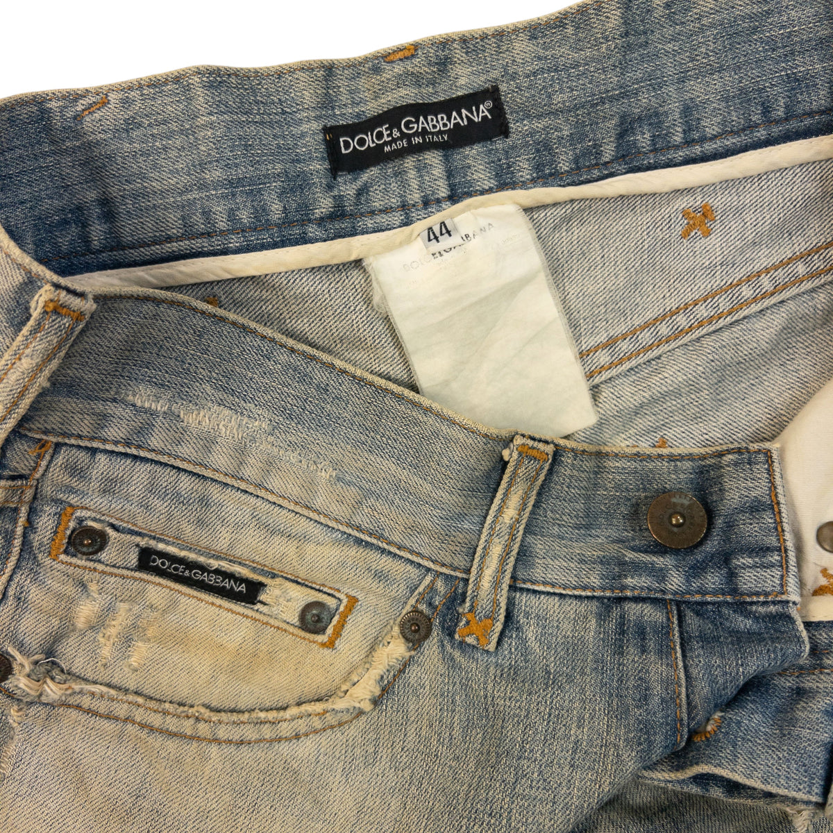Vintage 2000s Dolce & Gabbana Hollywood Cowboy Denim Jeans Size W30