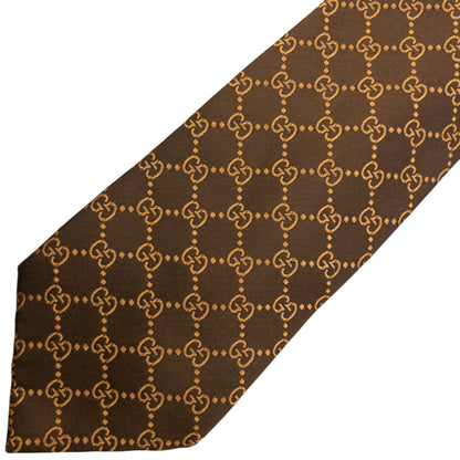 Vintage 2000s Gucci Monogram Silk Tie