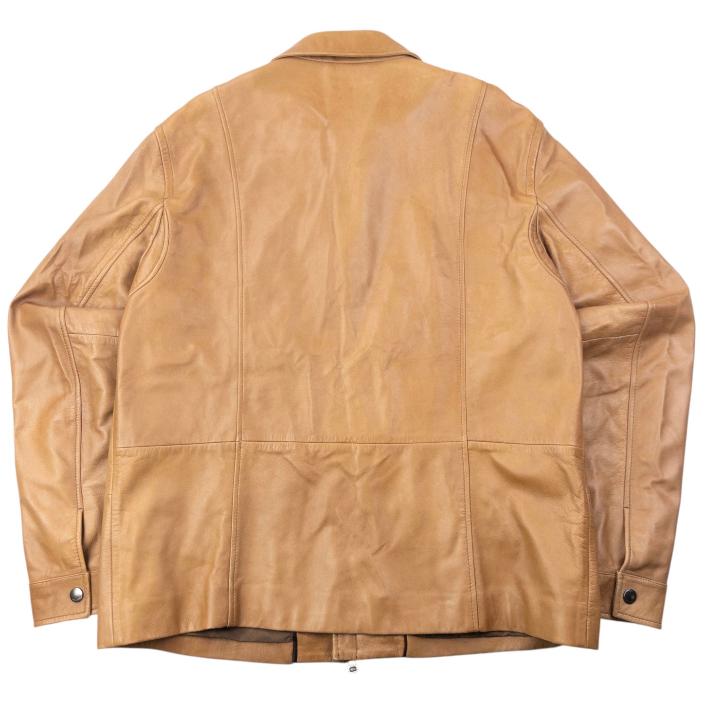 Vintage 2000s Hugo Boss Zip Up Lamb Leather Jacket Size L