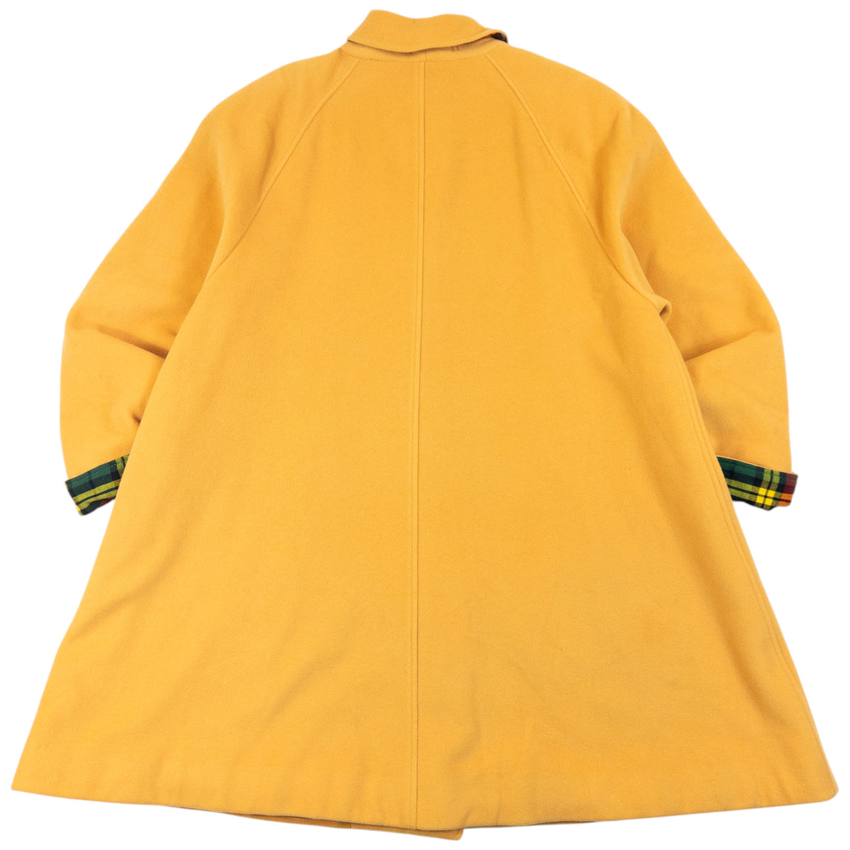 Vintage 90s Burberry Nova Check Lined Cashmere Wool Jacket in yellow, photo 3