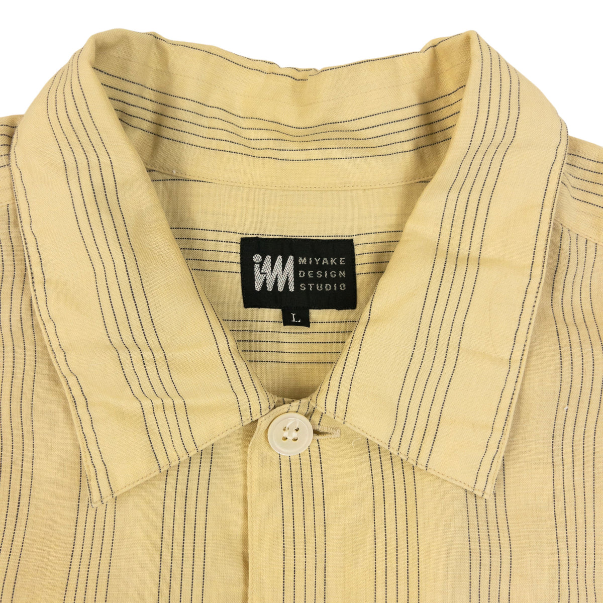 Vintage 2000s Issey Miyake Striped Long Sleeve Button Up Shirt Size L