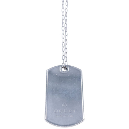 Vintage 2000s Gucci Embossed Dog Tag Necklace