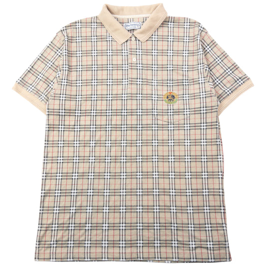 Vintage Burberry Nova Check Polo Shirt Size L