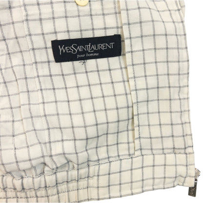 Vintage 90s YSL Yves Saint Laurent Checkered Harrington Jacket Size XS
